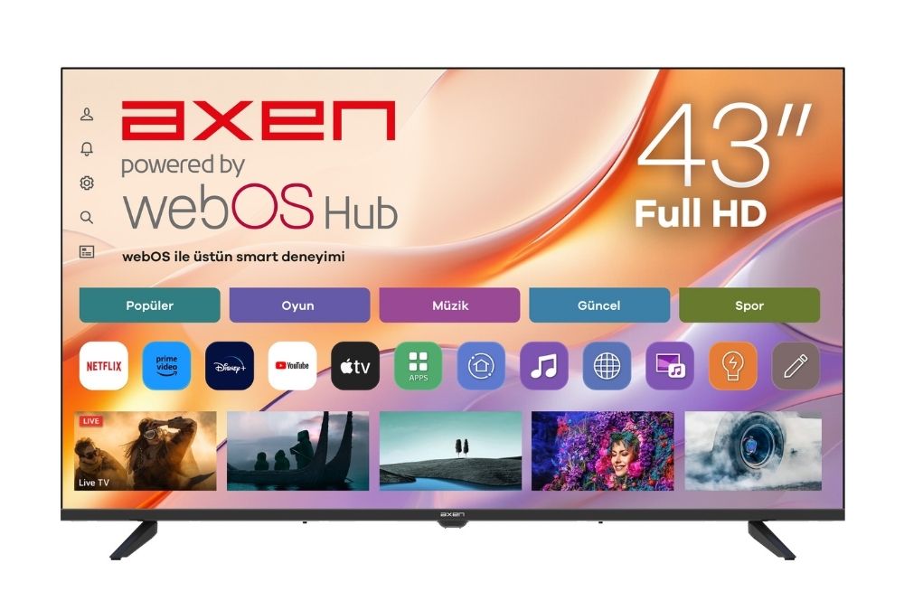 AXEN 43'' AX43DP2OTL-W2S FHD PERLA webOS 2.0S (1)