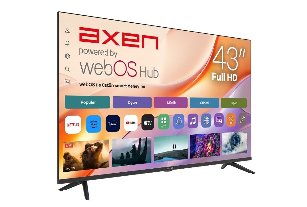 AXEN 43'' AX43DP2OTL-W2S FHD PERLA webOS 2.0S (3)