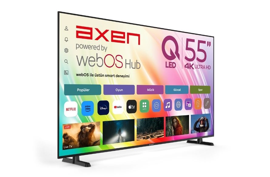 AXEN 55'' AX55QO4OTL-W2S FRLS UHD OTTO QLED webOS 2.0 (3)